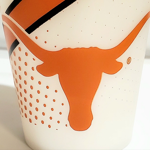 TEXAS LONGHORNS LARGE PLASTIC TUMBLER/TRAVEL MUG. THERMOSERVE. LICENSED PRODUCT - Picture 7 of 11